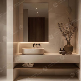 Зеркало в ванную комнату с нижней подсветкой Терис 80х120 см