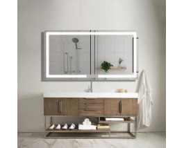 Зеркало с подсветкой лентой для ванной комнаты Новара 180х80 см